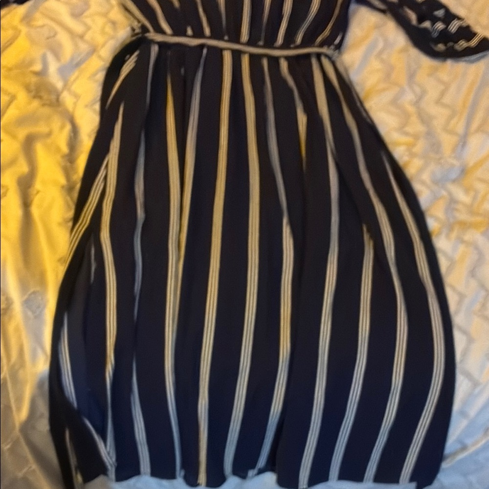Monteau Striped Button-Up Shirt Dress - Picture 10 of 11